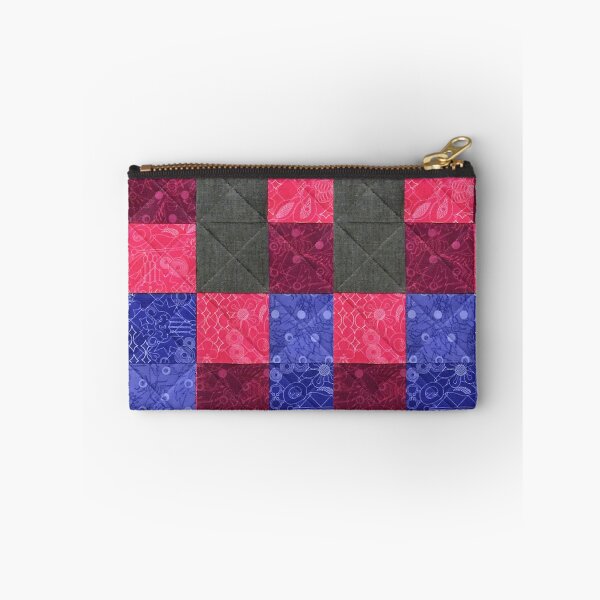 Item preview, Quilted patchwork purple, blue and black chequered pattern  designed and sold by baligaia.