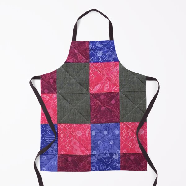 Item preview, Quilted patchwork purple, blue and black chequered pattern  designed and sold by baligaia.