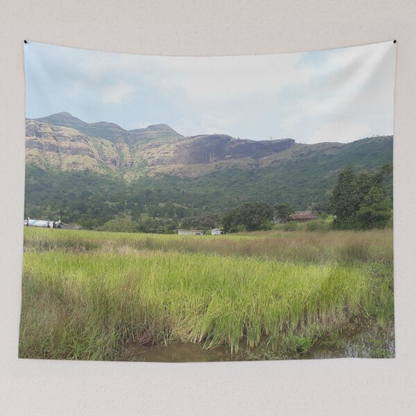 Item preview, Rural Farmland Beneath The Mountaintop designed and sold by PriyanDecor.