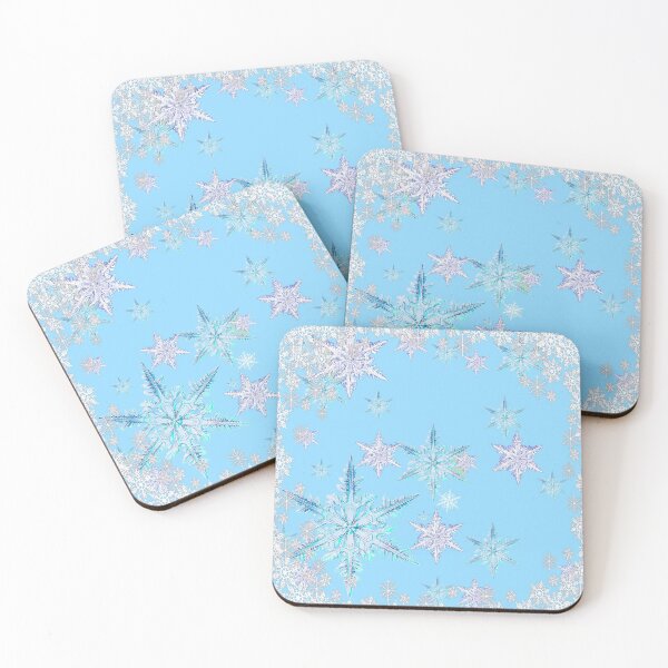 Item preview, ABSTRACT BABYBLUE LACEY WINTER SNOWFLAKES ART designed and sold by sharlesart.