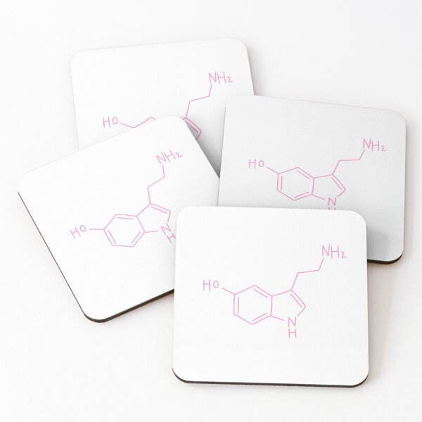 Item preview, Pink Serotonin Molecule Hand Drawn designed and sold by illhustration.