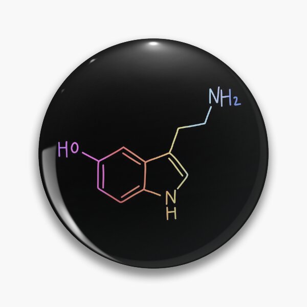 Item preview, Rainbow Serotonin Molecule Hand Drawn designed and sold by illhustration.