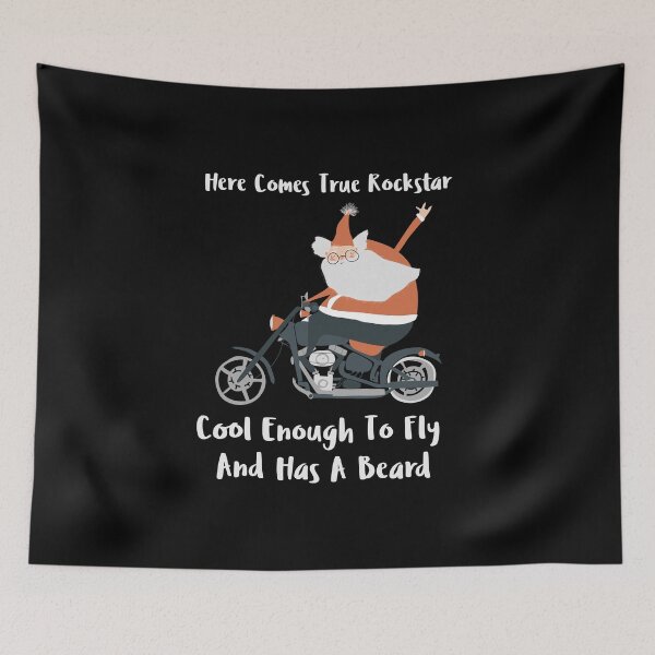 Item preview, Rockstar Santa - Biker Can Fly - Beard designed and sold by AuroCreatives.