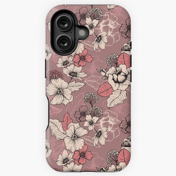 Item preview, Mauve and Salmon Peony and Blossom Seamless Pattern designed and sold by meghanmarie.