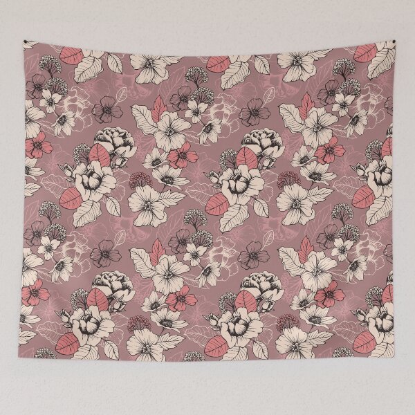 Item preview, Mauve and Salmon Peony and Blossom Seamless Pattern designed and sold by meghanmarie.