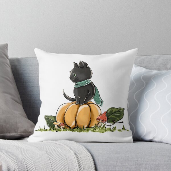 Item preview, Black Cat and the Pumpkin designed and sold by CreativeBu.