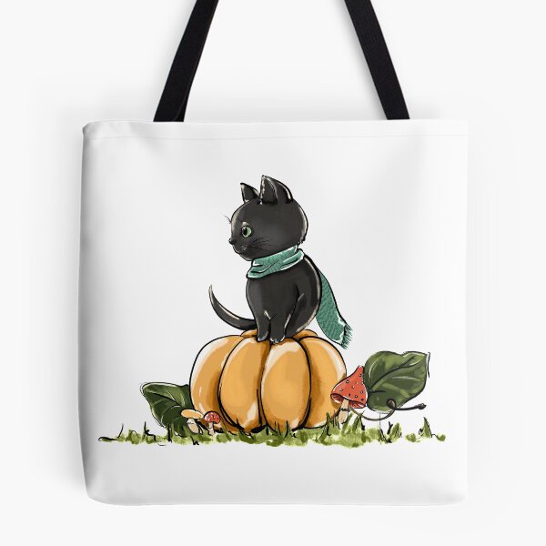 Item preview, Black Cat and the Pumpkin designed and sold by CreativeBu.