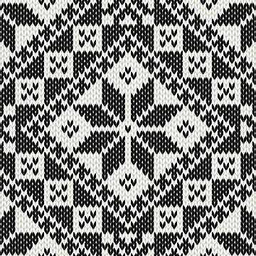 Geometric star knitting pattern | Sticker