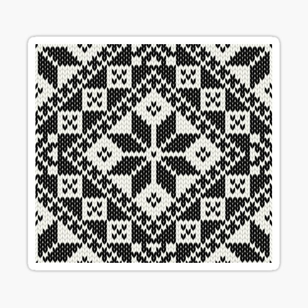 Geometric star knitting pattern