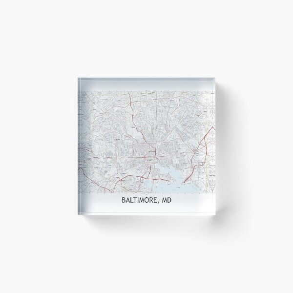 Item preview, Baltimore, MD Topographical Map Clean designed and sold by PGHPhotoCo.