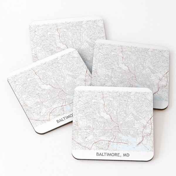 Item preview, Baltimore, MD Topographical Map Clean designed and sold by PGHPhotoCo.