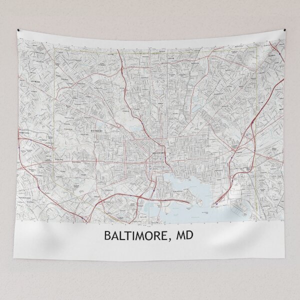 Item preview, Baltimore, MD Topographical Map Clean designed and sold by PGHPhotoCo.