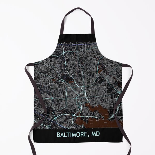 Item preview, Baltimore, MD Topographical Map Dark designed and sold by PGHPhotoCo.