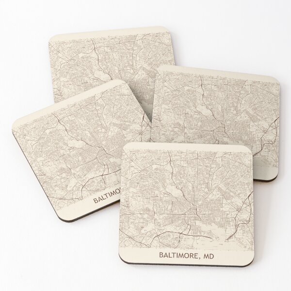 Item preview, Baltimore, MD Vintage mapa topográfico designed and sold by PGHPhotoCo.
