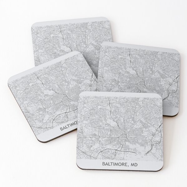 Item preview, Baltimore, MD Topographical Map Grey designed and sold by PGHPhotoCo.