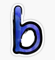 Watercolor - B - blue Sticker