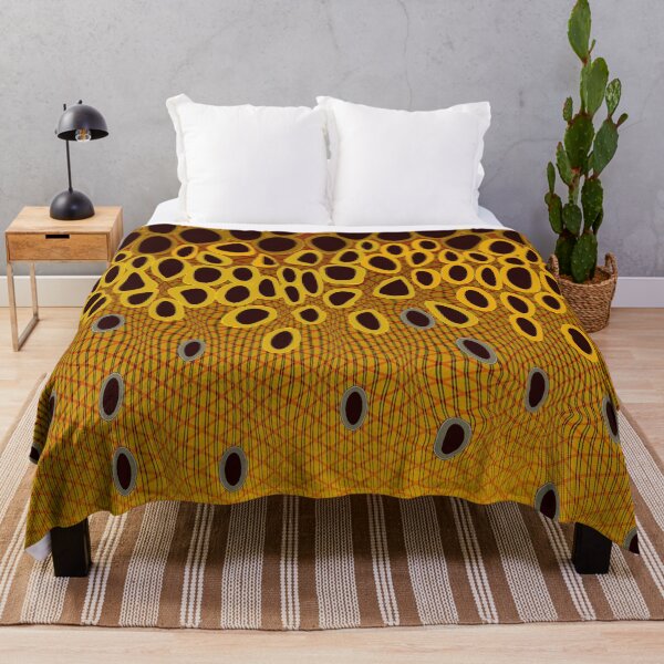 Brown Trout Camo Skin Throw Blanket