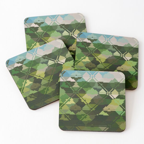 Item preview, Cool color green triangle pattern art  designed and sold by AYACHI90.