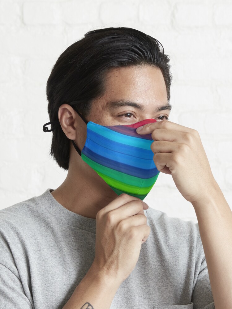 Alternate view of Rainbow Stripes Mask
