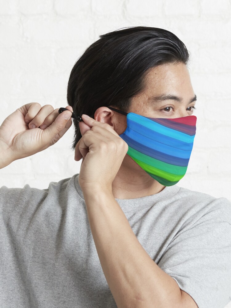 Alternate view of Rainbow Stripes Mask