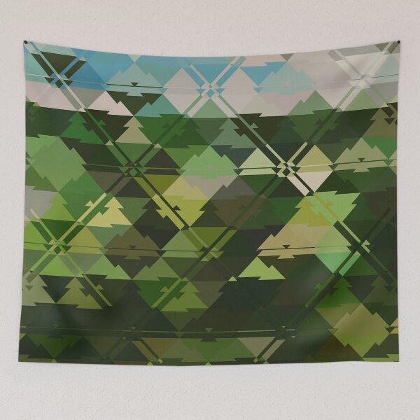 Item preview, Cool color green triangle pattern art  designed and sold by AYACHI90.