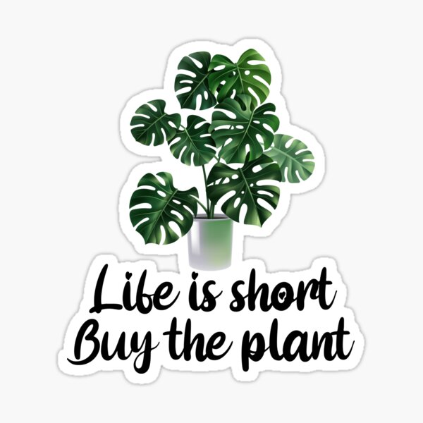 Life Is Short Buy The Plant Sticker