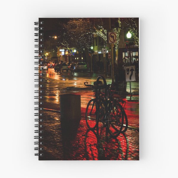 Item preview, Bikes in Davis Square at Night designed and sold by consolecadet.