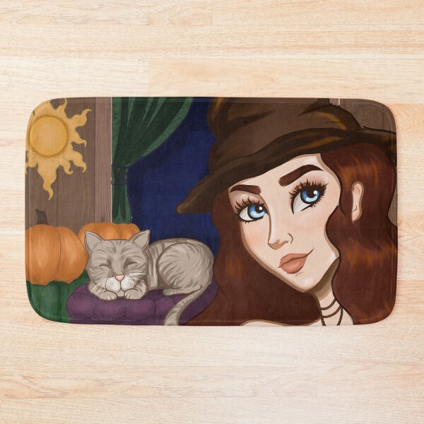 Item preview, Witch with cat designed and sold by LuxingArt.