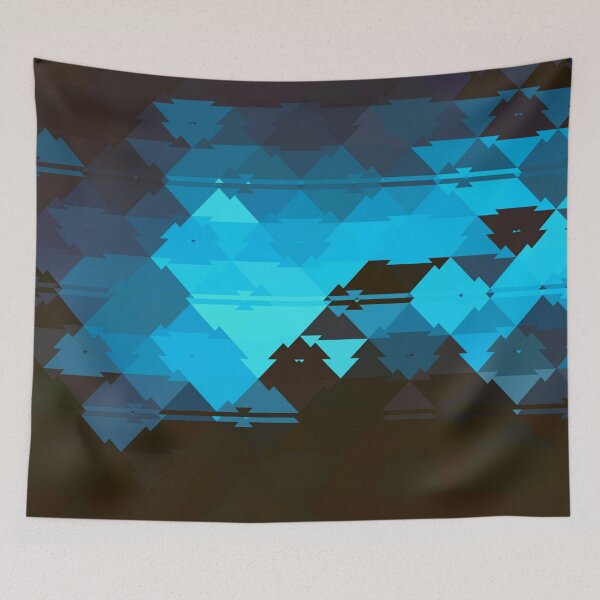 Item preview, dark and blue triangle pattern art  designed and sold by AYACHI90.