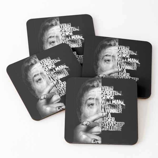 Item preview, Copy of Black and white Sylvester Stallone quote poster designed and sold by Enea Kelo.