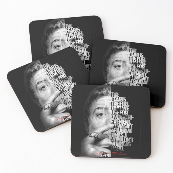 Item preview, Black and white Sylvester Stallone quote poster designed and sold by Enea Kelo.