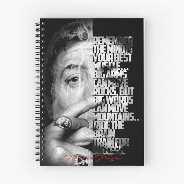 Item preview, Black and white Sylvester Stallone quote poster designed and sold by Enea Kelo.