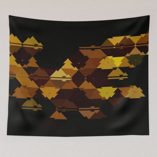 Item preview, Dark and yellow triangle pattern art  designed and sold by AYACHI90.