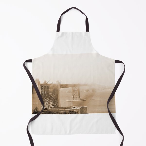Item preview, Golden Gate Bridge covered in mist in sepia designed and sold by Sonja Martin Photography.