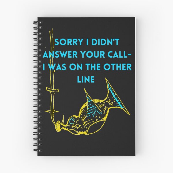 Item preview, Sorry I didn't answer your call I was on the other line fishing funny (Yellow/Blue) designed and sold by DesignsofNote.