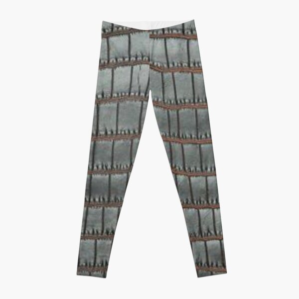 LEGGINGS With an Abstract Alligator Pattern Unisex Black-gray