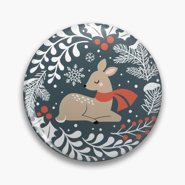 Item preview, Winter Deer / Dark Grey designed and sold by MirabellePrint.