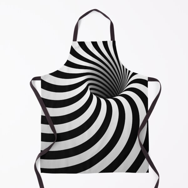 Item preview, Optical Illusion Abstract Twisted Stripes Portal Geometry Pattern (Black/White) designed and sold by hyproinc.