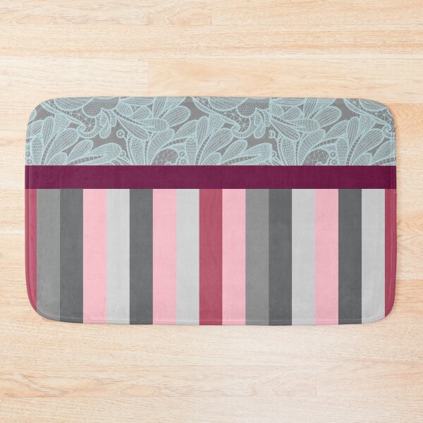 Item preview, Lace and Stripes (Pink and Grey) designed and sold by JazzPWall.