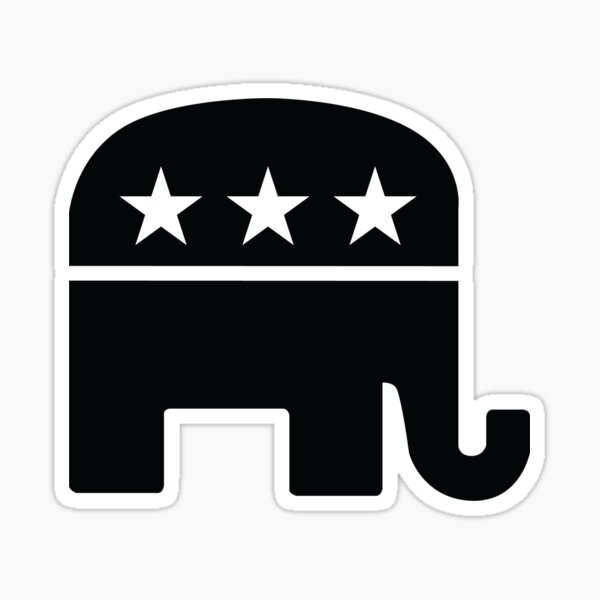 5 Inch Republican Elephant Sticker RNC Logo Election Bumper Sticker Car Decal Conservative 5 Inch Republican Elephant Sticker RNC Logo Election Bumper Sticker Car Decal Conservative