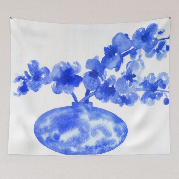 Item preview, blue orchids - watercolor still-life designed and sold by kosarandrea.