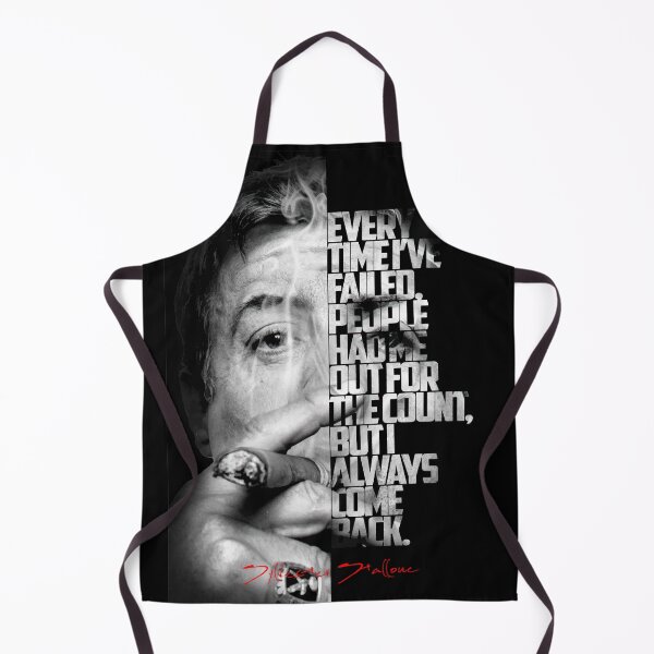 Item preview, Black and white Sylvester Stallone quote poster designed and sold by Enea Kelo.