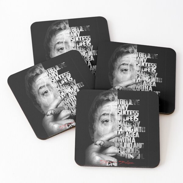 Item preview, Black and white Sylvester Stallone quote poster designed and sold by Enea Kelo.