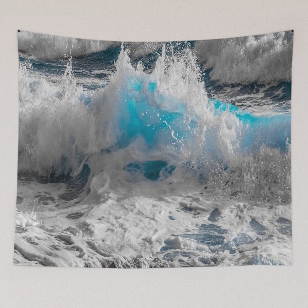 Item preview, Beautiful light blue breaking wave designed and sold by whimwitch.