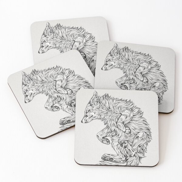 Artikelvorschau, Blackwork Fox entworfen und verkauft von Isabella Marowski.
