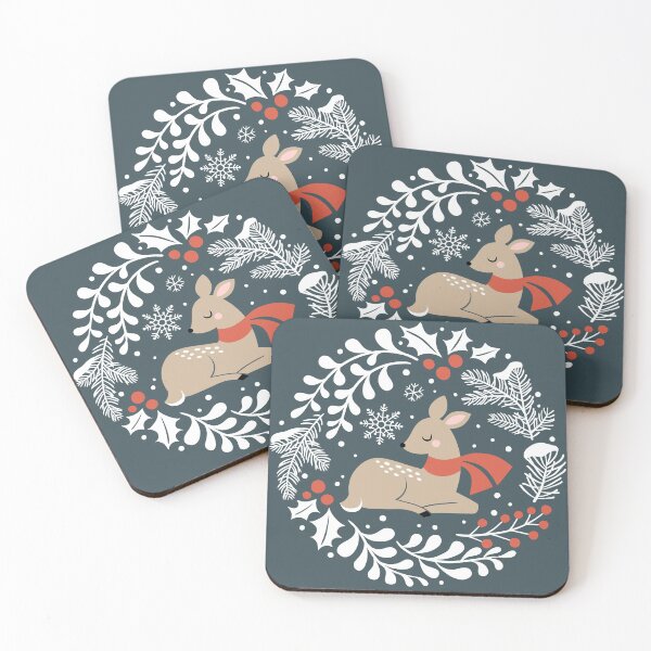 Item preview, Winter Deer / Dark Grey designed and sold by MirabellePrint.