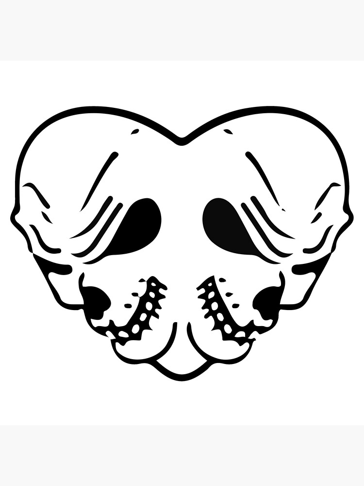 Póster Corazón Hecho De Calaveras Versión Blanca De Robertolc Redbubble 3240