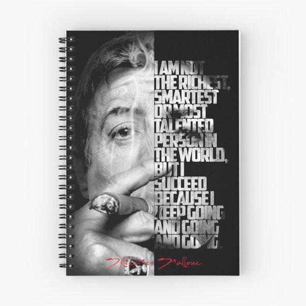 Item preview, Black and white Sylvester Stallone quote poster designed and sold by Enea Kelo.
