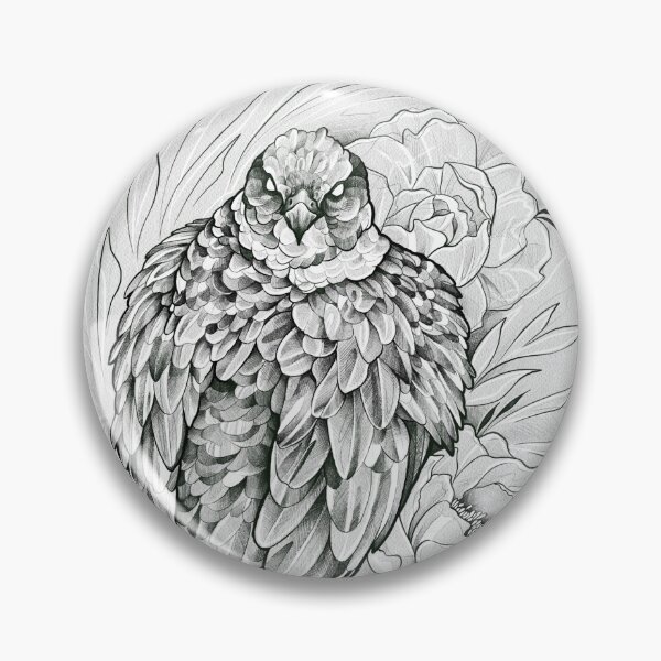 Artikelvorschau, Blackwork Falcon entworfen und verkauft von Isabella Marowski.