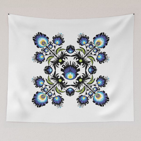 Item preview, Blue and black Folk quadriple composition designed and sold by FK-UK.